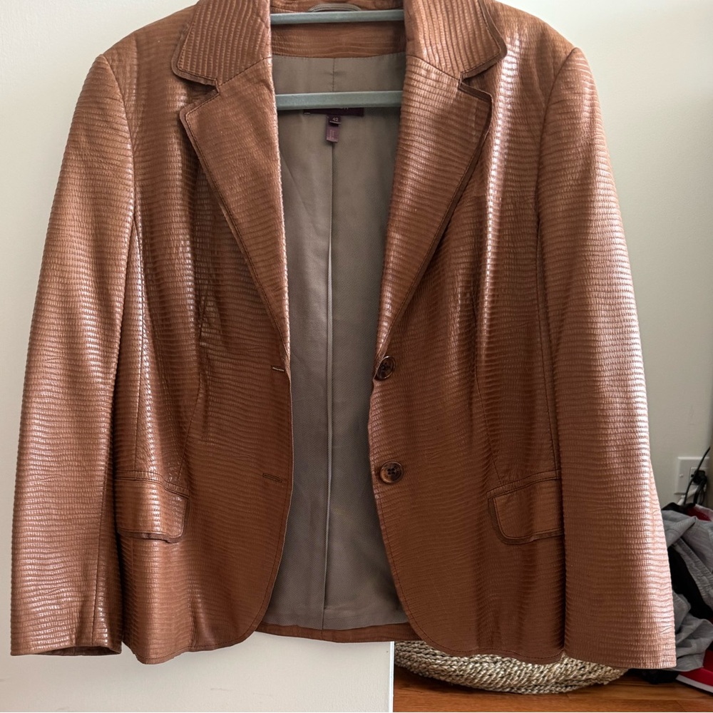 Escada Brown Leather Jacket